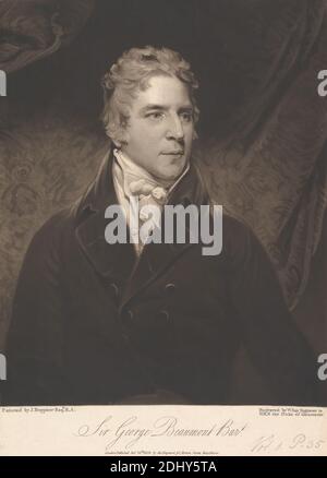 Sir George Howland Beaumont, 7e Baronet, William Say, 1768–1834, British, d'après John Hoppner, 1758–1810, British, 1808, Mezzotint sur modérément épais, modérément texturé, crème, papier couché, feuille: 13 11/16 × 9 7/8 pouces (34.8 × 25.1 cm) et image: 12 3/16 × 9 7/8 pouces (31 × 25.1 cm Banque D'Images