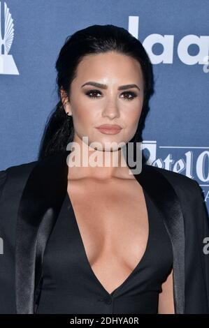 Demi Lovato participe au 27e gala annuel des médias au Beverly Hilton Hotel à Beverly Hills, Los Angeles, CA, USA le 2 avril 2016. Photo de Lionel Hahn/ABACAUSA.COM Banque D'Images