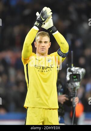 Joe Hart, gardien de but de Manchester, lors du match de quart-finale de l'UEFA Champions League, première étape, Paris Saint-Germain vs Manchester City au stade du Parc des Princes à Paris, France, le 6 avril 2016. Photo de Christian Liewig/ABACAPRESS.COM Banque D'Images