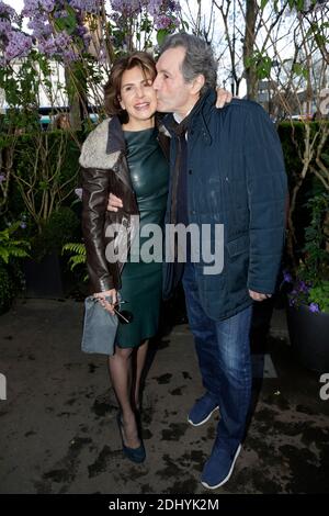 Jean-Jacques Bourdin et sa femme Anne Nivat assistent au 9e Prix de la Closerie des Lilas Literary Awards qui s'est tenu à la Closerie des Lilas à Paris, France, le 12 avril 2016. Photo de Jerome Domine/ABACAPRESS.COM Banque D'Images