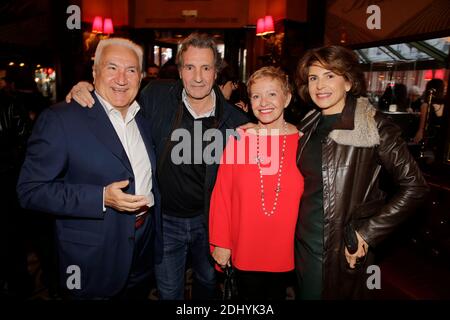 Miroslav Siljegovic et sa femme Colette, Jean-Jacques Bourdin et sa femme Anne Nivat assistent au 9e Prix de la Closerie des Lilas, qui s'est tenu à la Closerie des Lilas à Paris, en France, le 12 avril 2016. Photo de Jerome Domine/ABACAPRESS.COM Banque D'Images