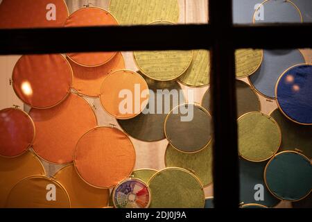 Photographie abstraite de cercles colorés Banque D'Images