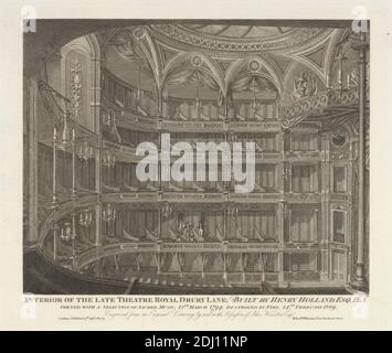 Intérieur du feu Théâtre Royal, Drury Lane, artiste inconnu, ( Dale ), après artiste inconnu, ( John Winston ), 1820, gravure Banque D'Images