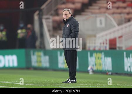 MIDDLESBROUGH, ANGLETERRE. 12 DÉCEMBRE Neil Warnock, directeur de Middesbrough, pendant le match de championnat Sky Bet entre Middlesbrough et Millwall au stade Riverside, à Middlesbrough, le samedi 12 décembre 2020. (Credit: Mark Fletcher | MI News) Credit: MI News & Sport /Alay Live News Banque D'Images