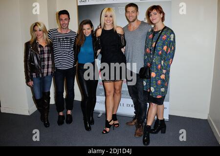 Jade Geropp, invitée, Denitsa Ikonomova, Katrina Patchett, Yann Alrick Mortreuil et Fauve Hautot assistant à la première de la série 'Mr Gaga' au Cinéma l'Arlequin à Paris, France, le 26 mai 2016. Photo d'Aurore Marechal/ABACAPRESS.COM Banque D'Images