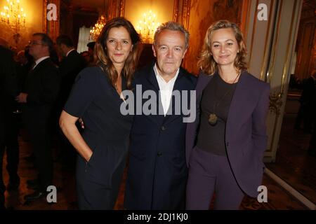 Françoise Joly, Alain Passard et Guilaine Chenu participant au dîner de gala des "artistes sans frontières" à l'hôtel Marcel Dassault à Paris, France, le 2 juin 2016. Photo de Jerome Domine/ABACAPRESS.COM Banque D'Images