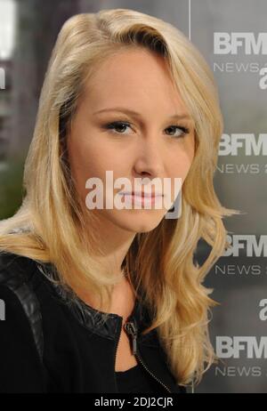 Exclusif - Marion Marechal-le Pen est interviewé par Jean-Jacques Bourdin à la radio du CMR à Paris, France, le 27 juin 2016. Photo d'Alain Apaydin/ABACAPRESS.COM Banque D'Images