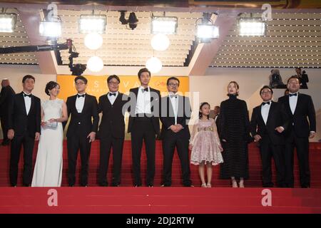 GONG YOO, YEON SANG-HO, KIM SU-AN, JUNG YU-MI - CANNES 2016 - MONTEE FILM 'BU SAN HAENG' PHOTO DE NASSER BERZANE/ABACAPRESS.COM Banque D'Images