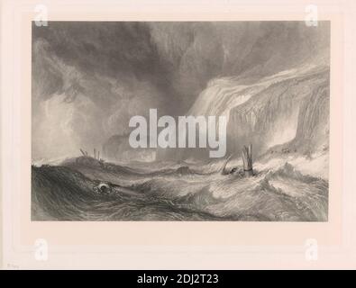 Wreck off Hastings, William Miller, 1796–1882, British, d'après Joseph Mallord William Turner, 1775–1851, British, 1859-1879, gravure en acier, preuve Banque D'Images