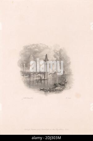 Mayence (Vignette), William Miller, 1796–1882, Britannique, d'après Joseph Mallord William Turner, 1775–1851, Britannique, 1834, gravure en ligne Banque D'Images
