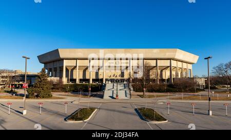 Ames, IA, USA - 4 décembre 2020 : Hilton Coliseum sur le campus de l'université d'État de l'Iowa Banque D'Images