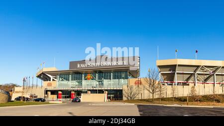 Ames, IA, USA - 4 décembre 2020 : stade Jack Trice sur le campus de l'université d'État de l'Iowa Banque D'Images