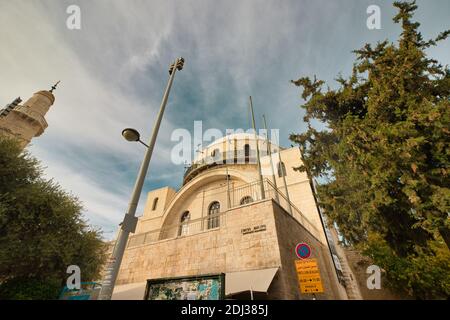 jérusalem, israël. 04-12-2020. La synagogue Horba dans le quartier juif de la vieille ville Banque D'Images