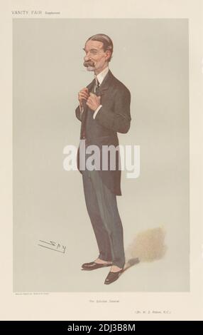 Vanity Fair: Legal; 'The Solliciteur général', Sir W. S. Robson, 25 janvier 1906, Leslie Matthew 'Spy' Ward, 1851–1922, British, 1906, Chromolithograph Banque D'Images