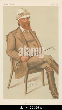 Vanity Fair : militaire et marine; « frontière afghane », major-général Sir Peter Stark Lumsden, 8 août 1885, Leslie Matthew « Spy » Ward, 1851–1922, britannique, 1885, Chromolithographe Banque D'Images