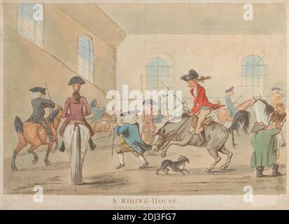 A Riding-House, imprimé par James Bretherton, ca. 1730–1806, British, d'après Henry William Bunbury, 1750–1811, British, 1780, gravure à la main, feuille : 14 3/8 x 21 1/4in. (36.5 x 54 cm Banque D'Images