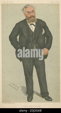 Vanity Fair: Enseignants et directeurs; « Oxford Modern History », M. Frederick York Powell, 21 mars 1895, Leslie Matthew « Spy » Ward, 1851–1922, British, 1895, Chromolithograph Banque D'Images