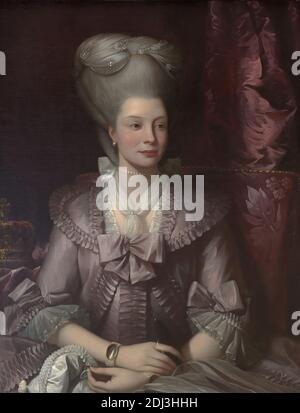 Queen Charlotte, Benjamin West, 1738–1820, américain, actif en Grande-Bretagne (à partir de 1763), 1777, huile sur toile, support (PTG): 36 1/8 x 28 pouces (91.8 x 71.1 cm), costume, portrait, reine (personne), femme Banque D'Images