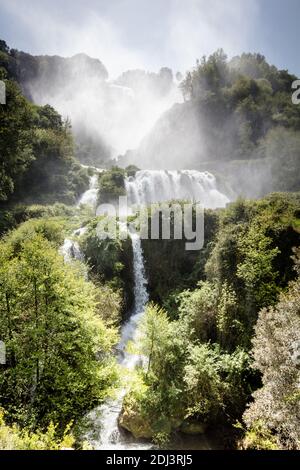 Marmore Falls, Ombrie, Italie (Cascata delle Marmore) la plus haute cascade artificielle du monde créée par les anciens Romains près de Terni, Ombrie Banque D'Images