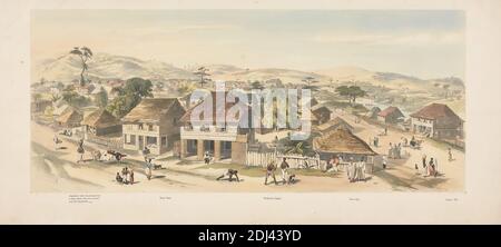 Freetown, Sierra Leone, Auguste François Lathy, 1784–1860, Jonathan Needham, actif 1850–1874, British, c. 1850, lithographie colorée, feuille: 13 3/16 × 29 5/8 pouces (33.5 × 75.2 cm) et image: 10 5/8 × 25 1/4 pouces (27 × 64.1 cm) Banque D'Images