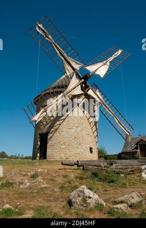 Frankreich, Bretagne, Mont-Dol, Muehle, Windmuehle Banque D'Images