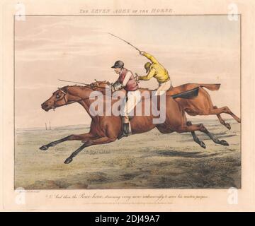 Ensemble de sept : les sept âges du cheval, Henry Thomas Alken, 1785–1851, britannique, 1825, gravure douce à la main, feuille : 8 7/8 x 10 3/4po. (22.5 x 27,3 cm Banque D'Images