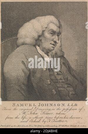 Samuel Johnson, Thomas Trotter, ca. 1750–1803, Britannique, après artiste inconnu, non daté, gravure, feuille: 9 1/4 x 7 1/8in. (23.5 x 18,1 cm Banque D'Images