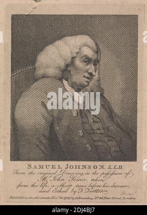 Samuel Johnson, Thomas Trotter, ca. 1750–1803, Britannique, après artiste inconnu, non daté, gravure, feuille: 7 x 4po. (17.8 x 10,2 cm Banque D'Images