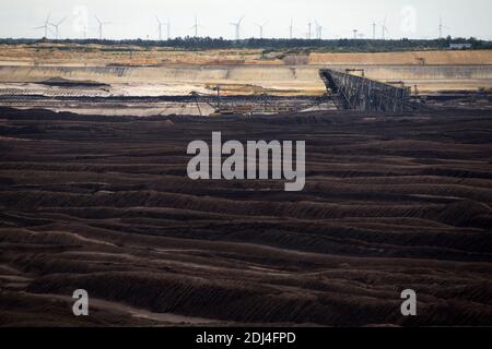 La mine à ciel ouvert Welzow-Süd de Lusatia, Allemagne 2020. Banque D'Images