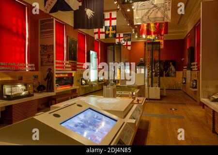 Vue générale des expositions du National civil War Center, Newark Museum, Newark-on-Trent, Notts, Royaume-Uni. Banque D'Images