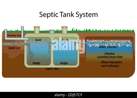 Système d'alimentation en eau. Pompe du système d'eau de l'infographie sur les eaux souterraines. Abriter le tuyau de pompe de puits, les nappes phréatiques et les couches de sol. Illustration vectorielle Illustration de Vecteur