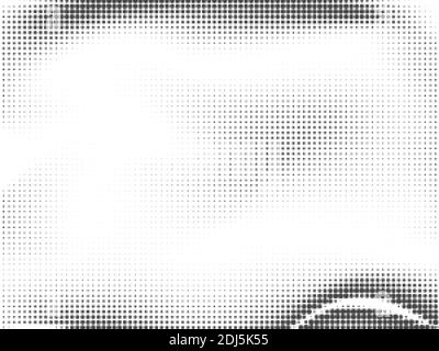 Arrière-plan en pointillés demi-tons abstrait. Motif monochrome avec points et cercles. Illustration de Vecteur