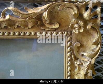 Britannique, cadre rococo, Unknown framemaker, milieu du XVIIIe siècle, bois sculpté, plus tard dorure d'huile et d'eau sur dorure originale Banque D'Images