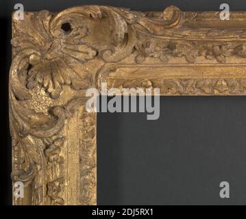 British, Rococo cadre, Unknown framemaker, 3ème quart du 18ème siècle, bois de chêne, partiellement regilded sur dorure originale et sablé frise Banque D'Images