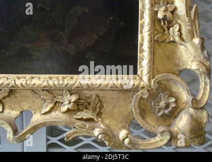 Britannique, cadre rococo, Unknown framemaker, milieu du tiers du XVIIIe siècle, bois sculpté, partiellement redécoré sur des dorures d'huile et d'eau d'origine Banque D'Images