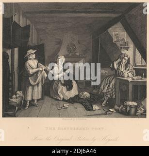 Le poète en détresse, d'après William Hogarth, 1697–1764, British, publié par Jones & Co., active 1822–1850, British, 1833, gravure et gravure de ligne sur papier à feuilles de bois moyennes, légèrement texturées Banque D'Images