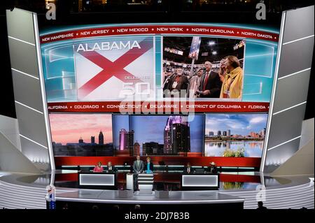 Le vote par appel nominal commence le deuxième jour de la convention nationale républicaine, le 19 juillet 2016, à la Quicken Loans Arena de Cleveland, Ohio, États-Unis. Photo par Olivier Douliery/ABACAPRESS.COM Banque D'Images
