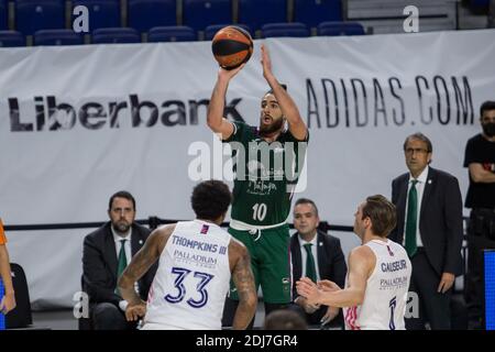 Madrid, Espagne. 13 décembre 2020. Francis Alonso lors de la victoire de Real Madrid sur Unicaja Málaga (91 - 84) en Ligue Endesa partie de saison régulière (jour 14) célébrée à Madrid (Espagne) au Centre Wizink. 13 décembre 2020. (Photo de Juan Carlos García Mate/Pacific Press) Credit: Pacific Press Media production Corp./Alay Live News Banque D'Images