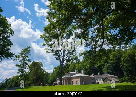 Cooperstown, NY/USA - 20 juillet 2020: Hyde Hall, une maison de campagne de 50 chambres qui a plus de 200 ans est une attraction pour les touristes qui visitent Glimmergla Banque D'Images