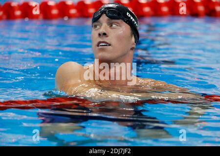 Le Conor Dwyer des États-Unis a remporté la demi-finale des hommes Freestyle de 200 m dans la piscine olympique, Rio, Brésil, le 7 août 2016. Photo de Henri Szwarc/ABACAPRESS.COM Banque D'Images