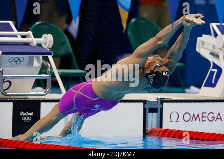 Conor Dwyer aux États-Unis lors de la finale de l'épreuve de natation de 200 m nage libre des hommes à la piscine olympique, Rio, Brésil, le 8 août 2016. Photo de Henri Szwarc/ABACAPRESS.COM Banque D'Images