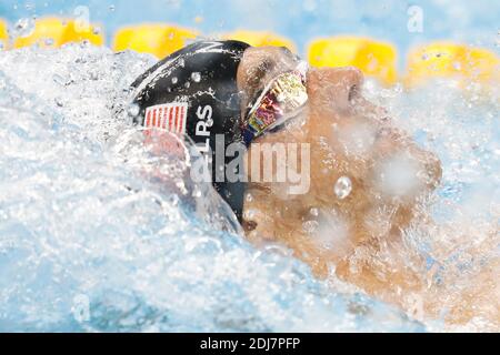 Michael Phelps, des États-Unis, a remporté la finale des hommes médaillés de 200 m à la piscine olympique de Rio, au Brésil, le 10 août 2016. Photo de Henri Szwarc/ABACAPRESS.COM Banque D'Images