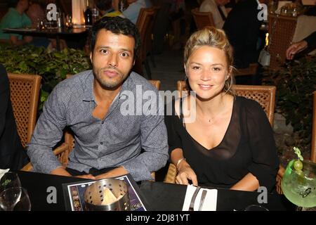 Exclusif - Mabrouk El Mechri et sa femme Virginie Efira assistent à la fête d'ouverture du 9e Festival du film d'Angoulême, à Angoulême, France, le 23 août 2016. Photo de Jerome Domine/ABACAPRESS.COM Banque D'Images