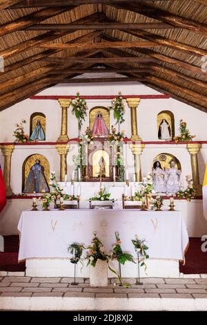 Une église datant des années 1750 dans le petit village de Toconao, province de San Pedro de Atacama, Chili. Banque D'Images