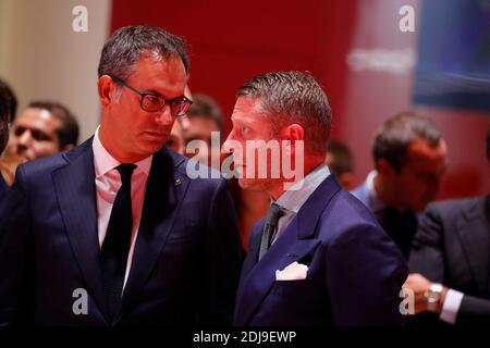 Lapo Elkann lors d'une conférence de presse Ferrari au salon de l'automobile de Paris 2016 au Palais des Expositions, Paris, France, le 29 septembre 2016. Photo de Henri Szwarc/ABACAPRESS.COM Banque D'Images