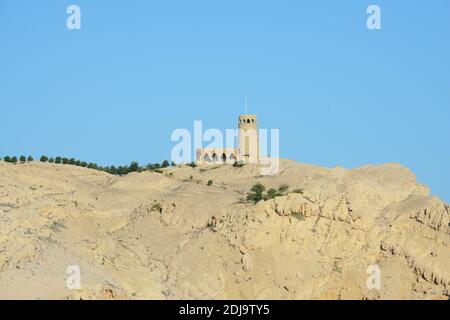 Jazirat Jabal Al AWD près de la plage Al Sawadi en Oman. Banque D'Images