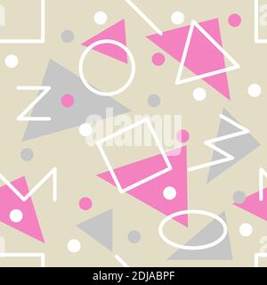 Motif Memphis dans un style classique. Arrière-plan, fond d'écran Illustration de Vecteur