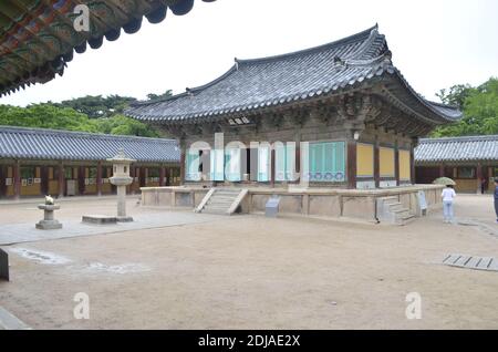 Geungnakjeon (salle de la Bliss suprême) Dans une cour du temple de Bulguksa Corée Banque D'Images