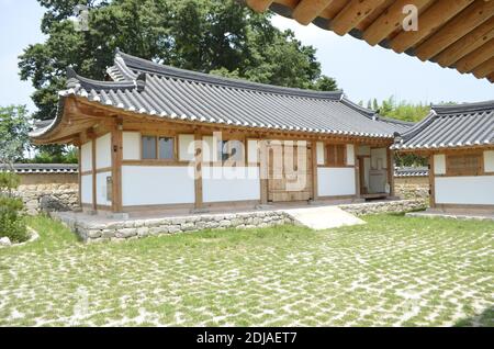 Hanok abrite le musée du village traditionnel de Gyochon, Gyeongju, Corée Banque D'Images