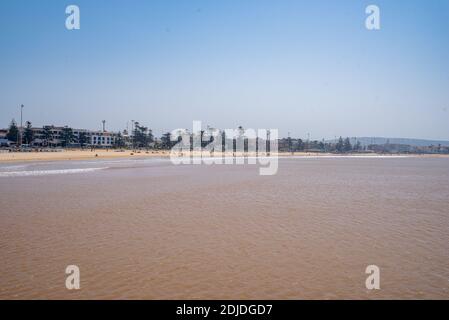 Essaouira, Morroco, Afrique - 29 avril 2019 : l'immense plage d'Essaouira Banque D'Images